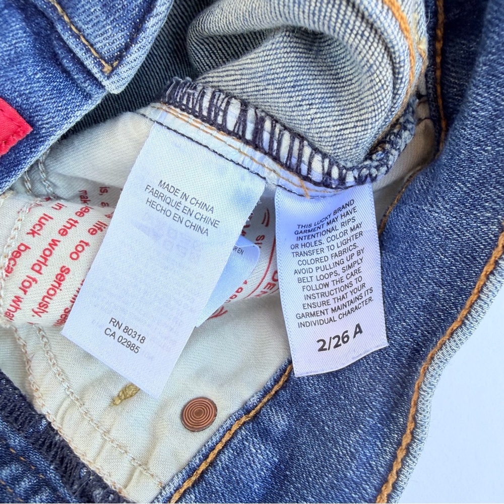 Woman’s Lucky Brand🍀 Denim Jeans Size 2/26 Zoe High Rise Straight - Picture 8 of 12